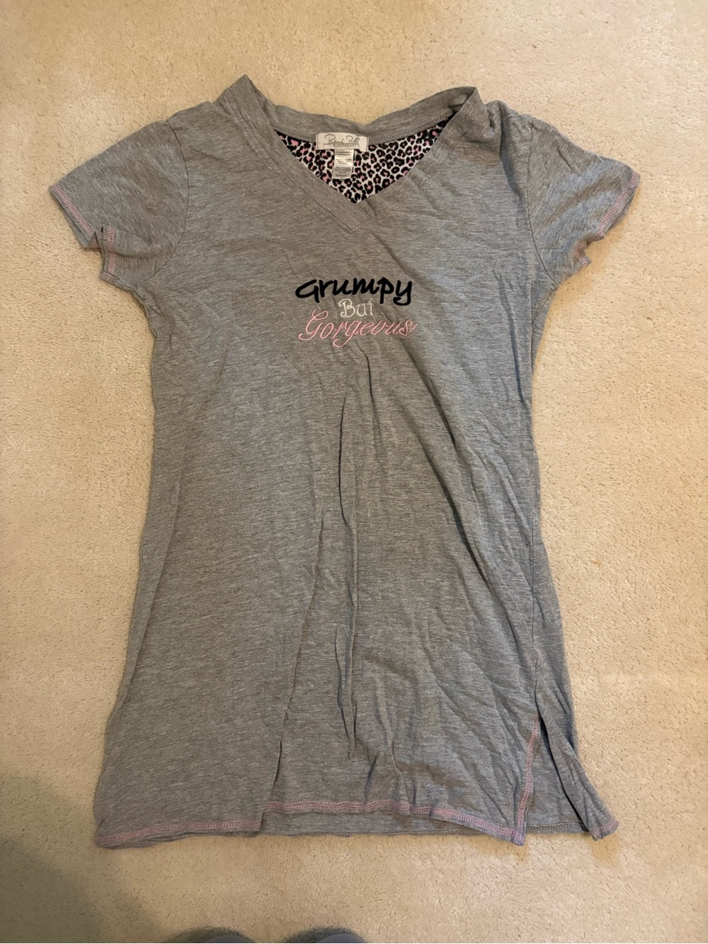 Grumpy But Gorgeous Grey Sleepwear Top